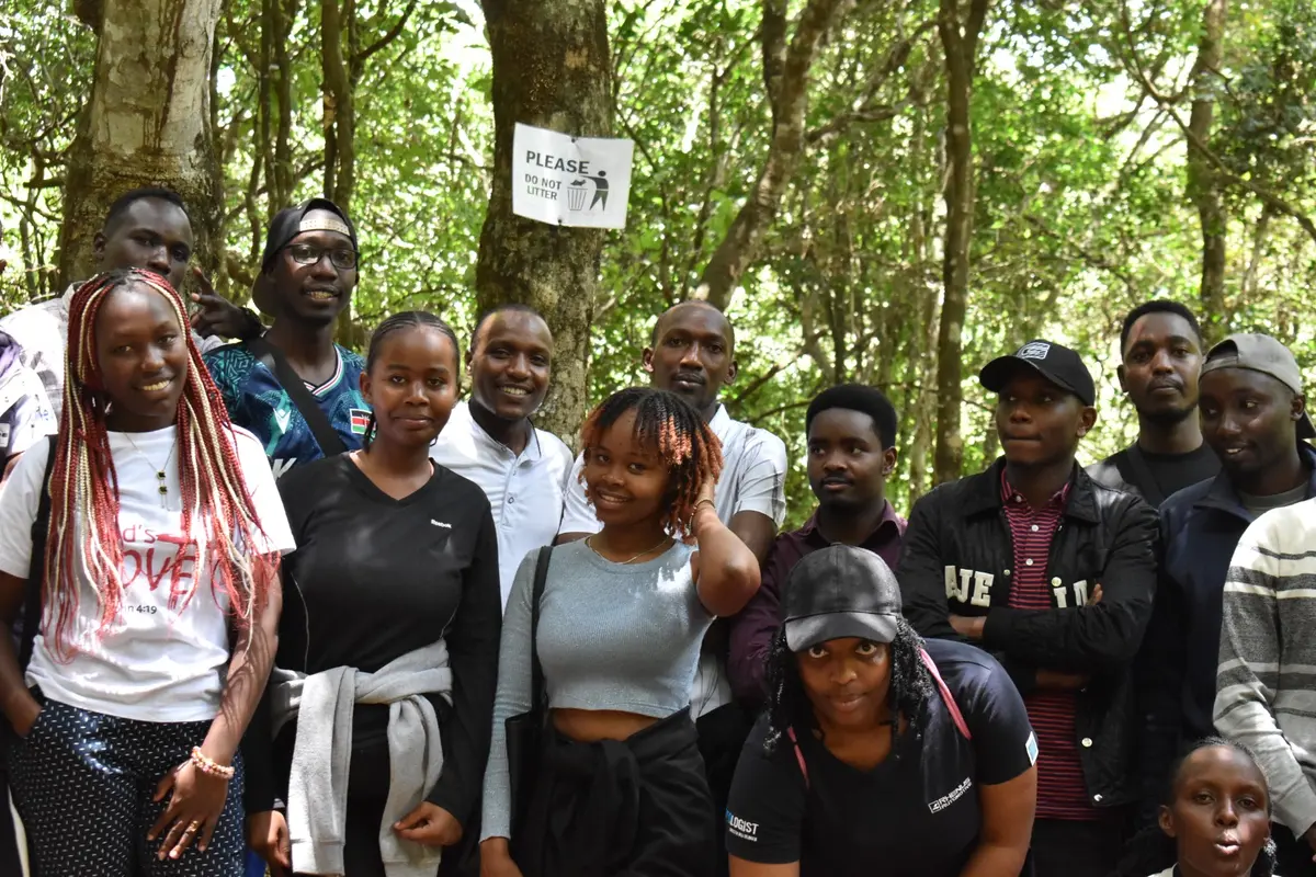 Youth hiking activity